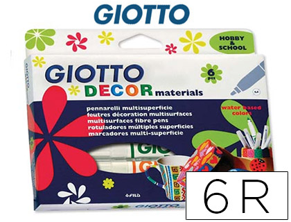 6 rotuladores Giotto Decor Materials